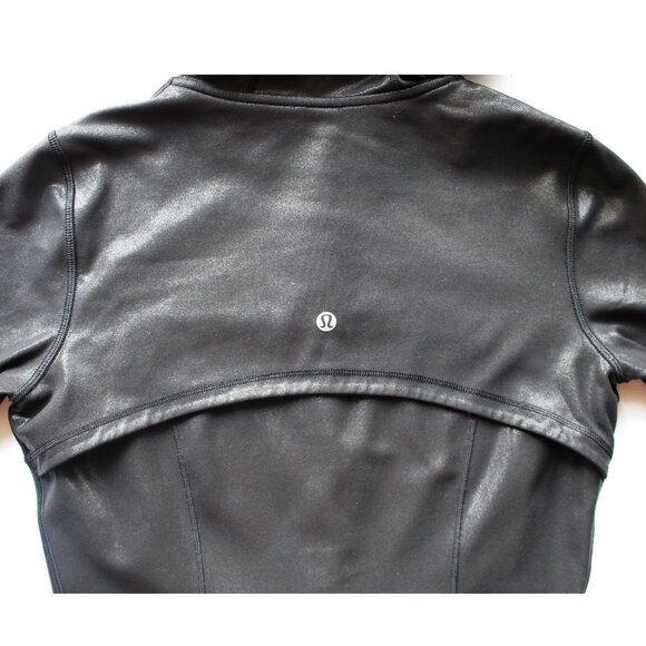Lululemon Hooded Define Jacket Shine / Size 8 / Black Nulu Special Shimmer - Picture 9 of 10